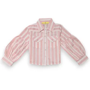 Gini And Jony Girls Pink Typographic Print Cotton Woven Top Cap Sleeves 9-10 Years