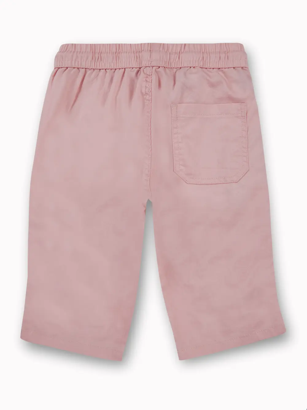 Gini And Jony Girls Light Pink Embroidery Cotton Pedal Pusher Elasticated