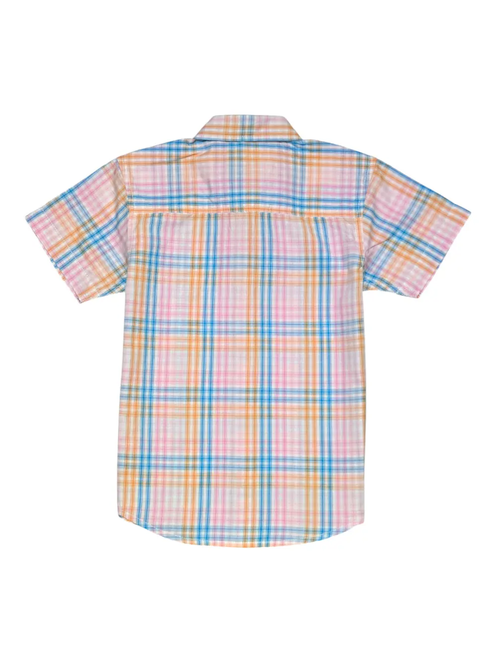 Gini And Jony Boys Pink Checks Cotton Shirt Half Sleeves