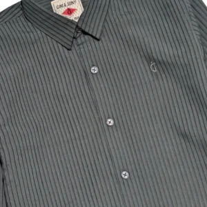 Gini And Jony Boys Green Stripes Cotton Shirt Full Sleeves