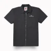 Gini And Jony Boys Dark Grey Typographic Print Cotton Shirt Half Sleeves