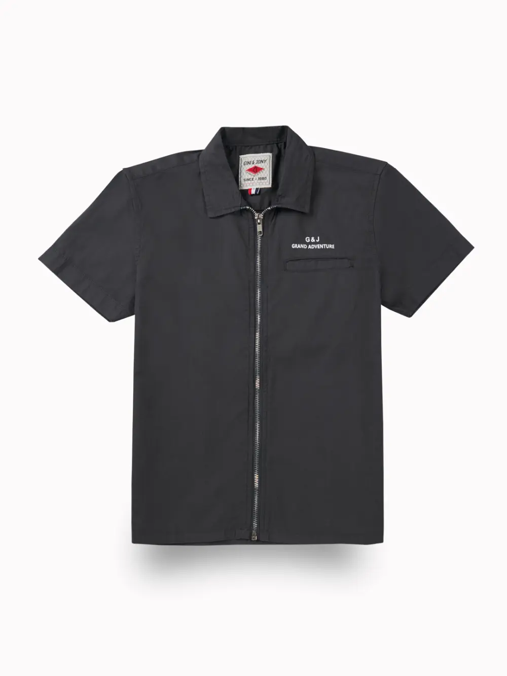 Gini And Jony Boys Dark Grey Typographic Print Cotton Shirt Half Sleeves