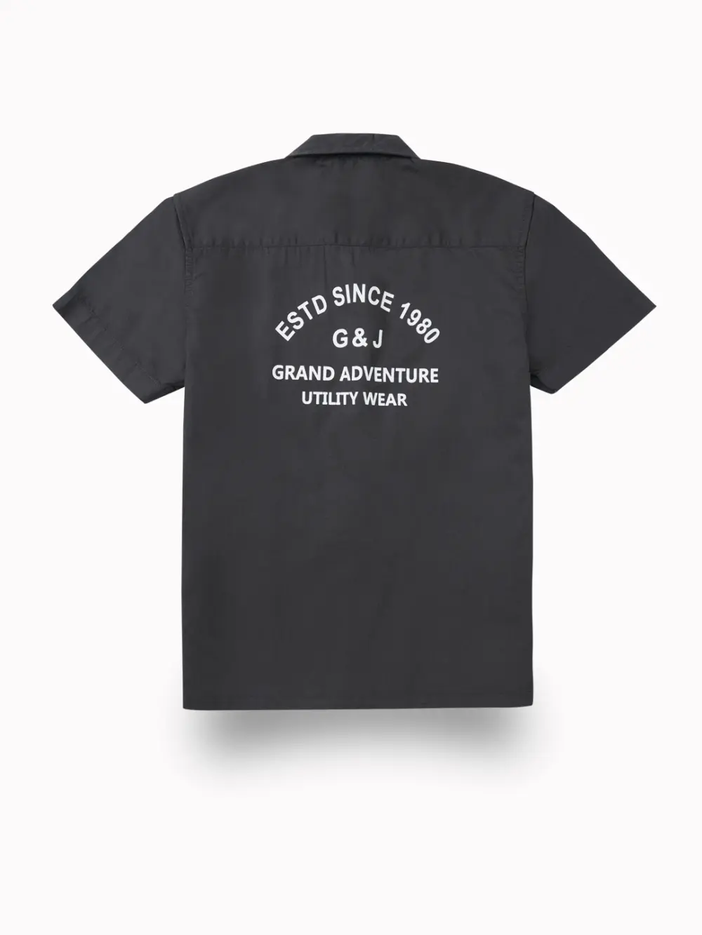 Gini And Jony Boys Dark Grey Typographic Print Cotton Shirt Half Sleeves