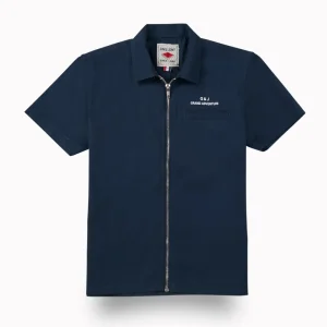 Gini And Jony Boys Navy Blue Typographic Print Cotton Shirt Half Sleeves