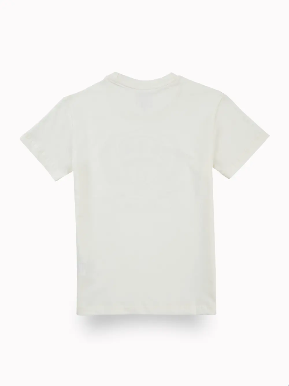 Gini And Jony Boys Off White Metallic Print Cotton T-Shirt Half Sleeves