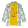 Gini And Jony Boys Green Checks Cotton Shirt Full Sleeves