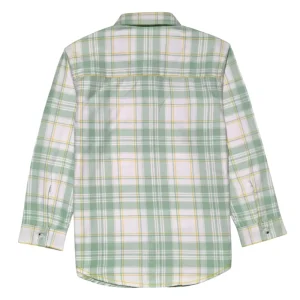 Gini And Jony Boys Green Checks Cotton Shirt Full Sleeves