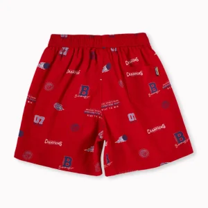 Gini And Jony Boys Red Conversational Print Cotton Boxer Shorts Elasticated