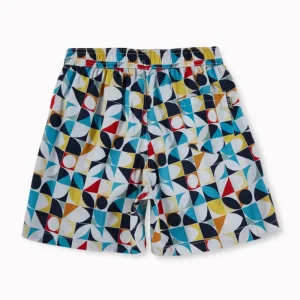 Gini And Jony Boys Blue Geometric Print Cotton Boxer Shorts Elasticated