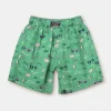 Gini And Jony Boys Green Conversational Print Cotton Boxer Shorts Elasticated