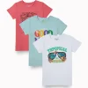 Gini And Jony Girls Multi Color Graphic Print Cotton Knits Top Pack Of 3 Half Sleeves 9-10 Years