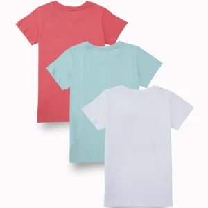 Gini And Jony Girls Multi Color Graphic Print Cotton Knits Top Pack Of 3 Half Sleeves 9-10 Years