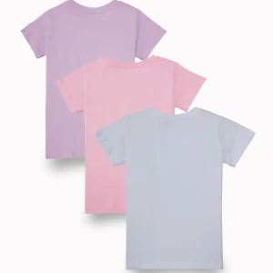 Gini And Jony Girls Multi Color Graphic Print Cotton Knits Top Pack Of 3 Half Sleeves 9-10 Years