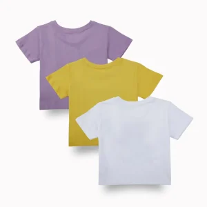 Gini And Jony Girls Multi Color Graphic Print Cotton Knits Top Pack Of 3 Half Sleeves 9-10 Years