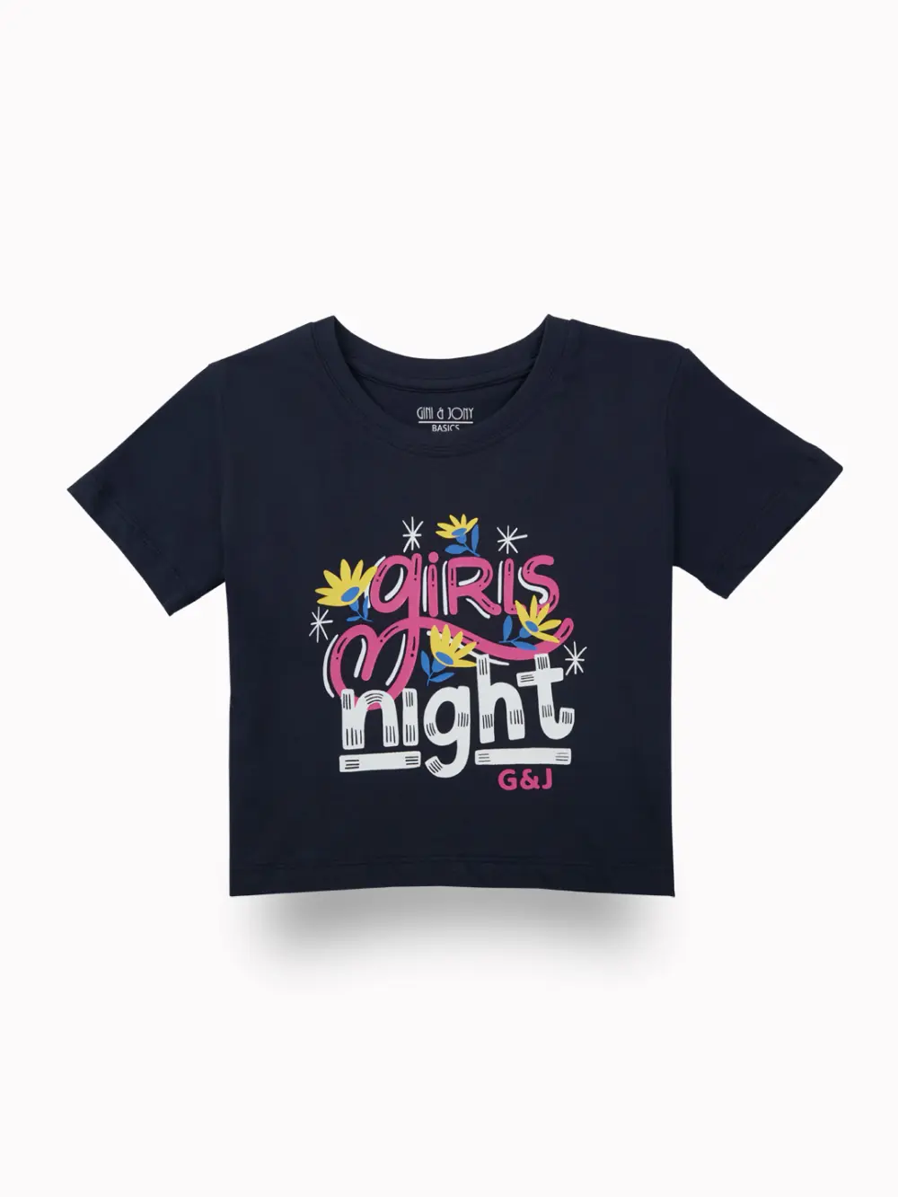 Gini And Jony Girls Multi Color Graphic Print Cotton Knits Top Pack Of 3 Half Sleeves 9-10 Years