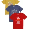 Gini And Jony Boys Multicolor Graphic Print Cotton T-Shirt Pack Of-3 Half Sleeves