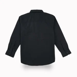 Gini And Jony Boys Black Solid Cotton Shirt Full Sleeves