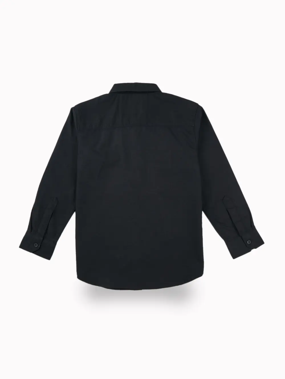 Gini And Jony Boys Black Solid Cotton Shirt Full Sleeves