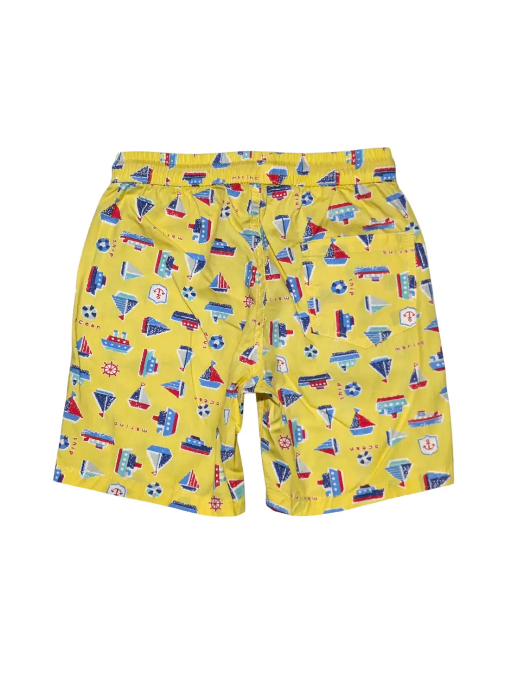 Gini And Jony Boys Yellow Conversational Print Cotton Bermuda Elasticated