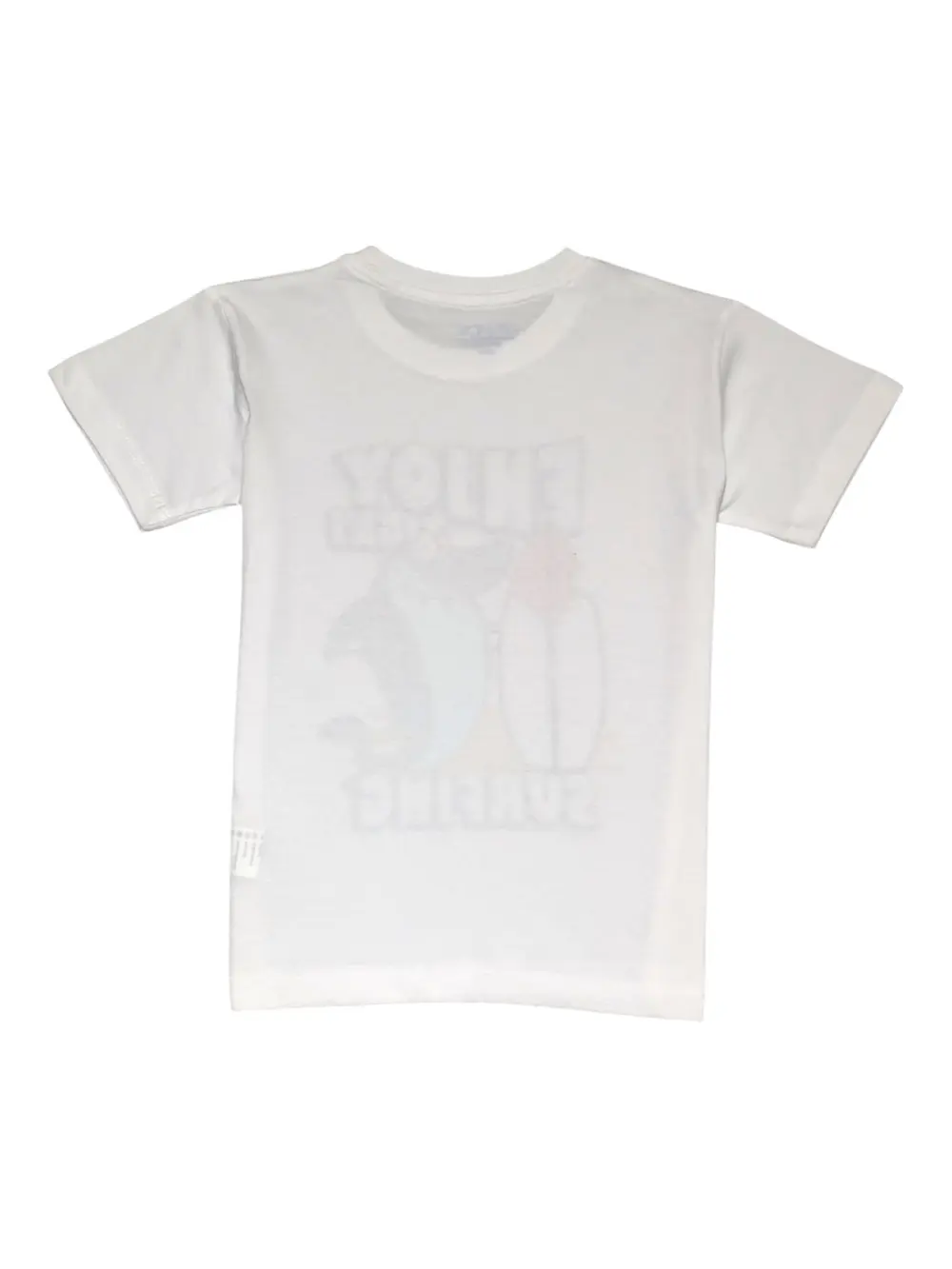 Gini And Jony Boys White Graphic Print Cotton T-Shirt Half Sleeves