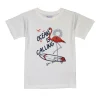 Gini And Jony Boys White Graphic Print Cotton T-Shirt Half Sleeves