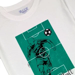 Gini And Jony Boys White Graphic Print Cotton T-Shirt Half Sleeves