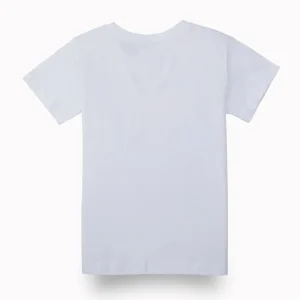Gini And Jony Boys White Graphic Print Cotton T-Shirt Half Sleeves
