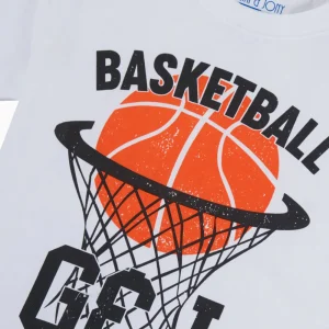 Gini And Jony Boys White Graphic Print Cotton T-Shirt Half Sleeves