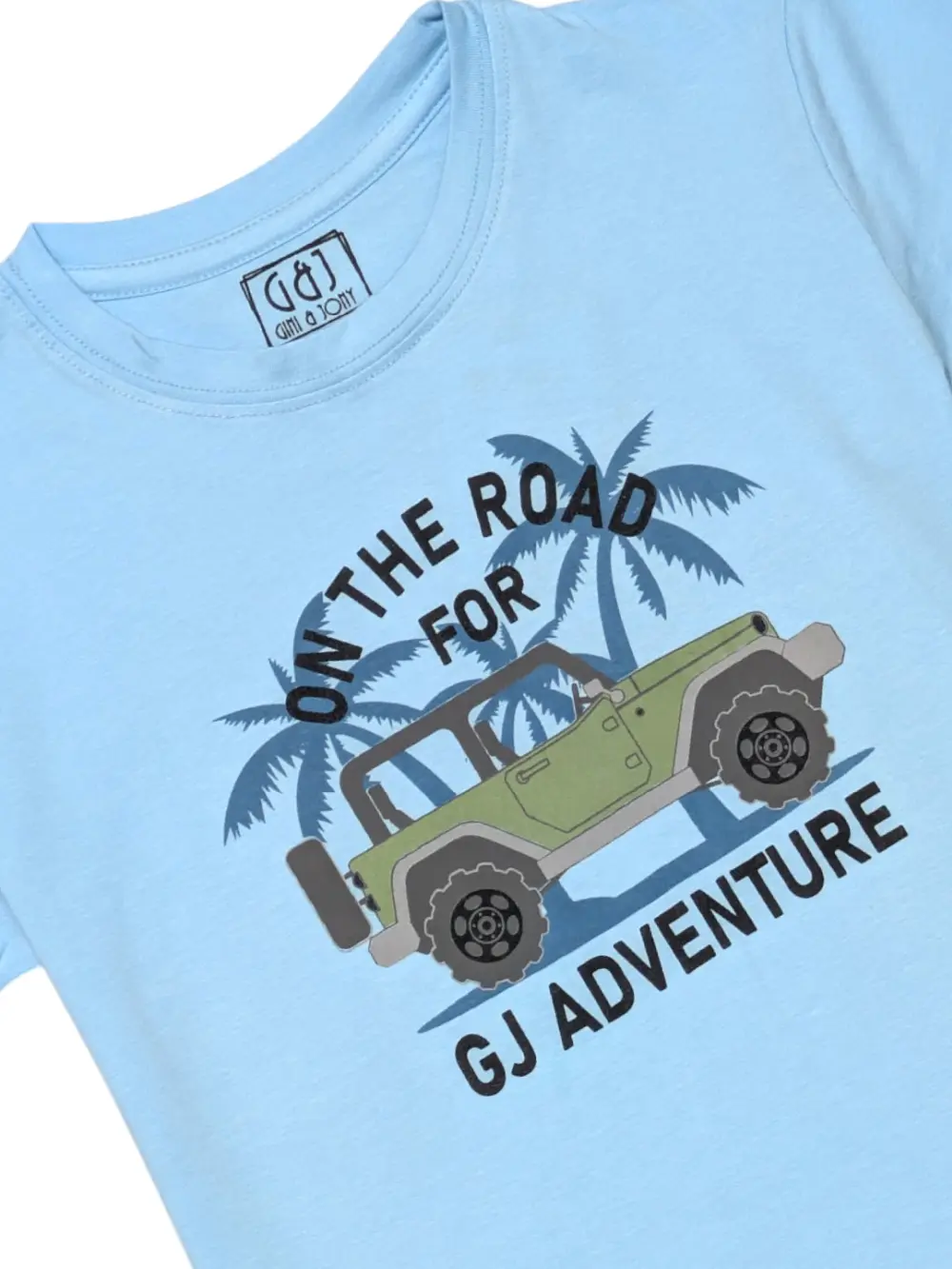 Gini And Jony Boys Blue Graphic Print Cotton T-Shirt Half Sleeves