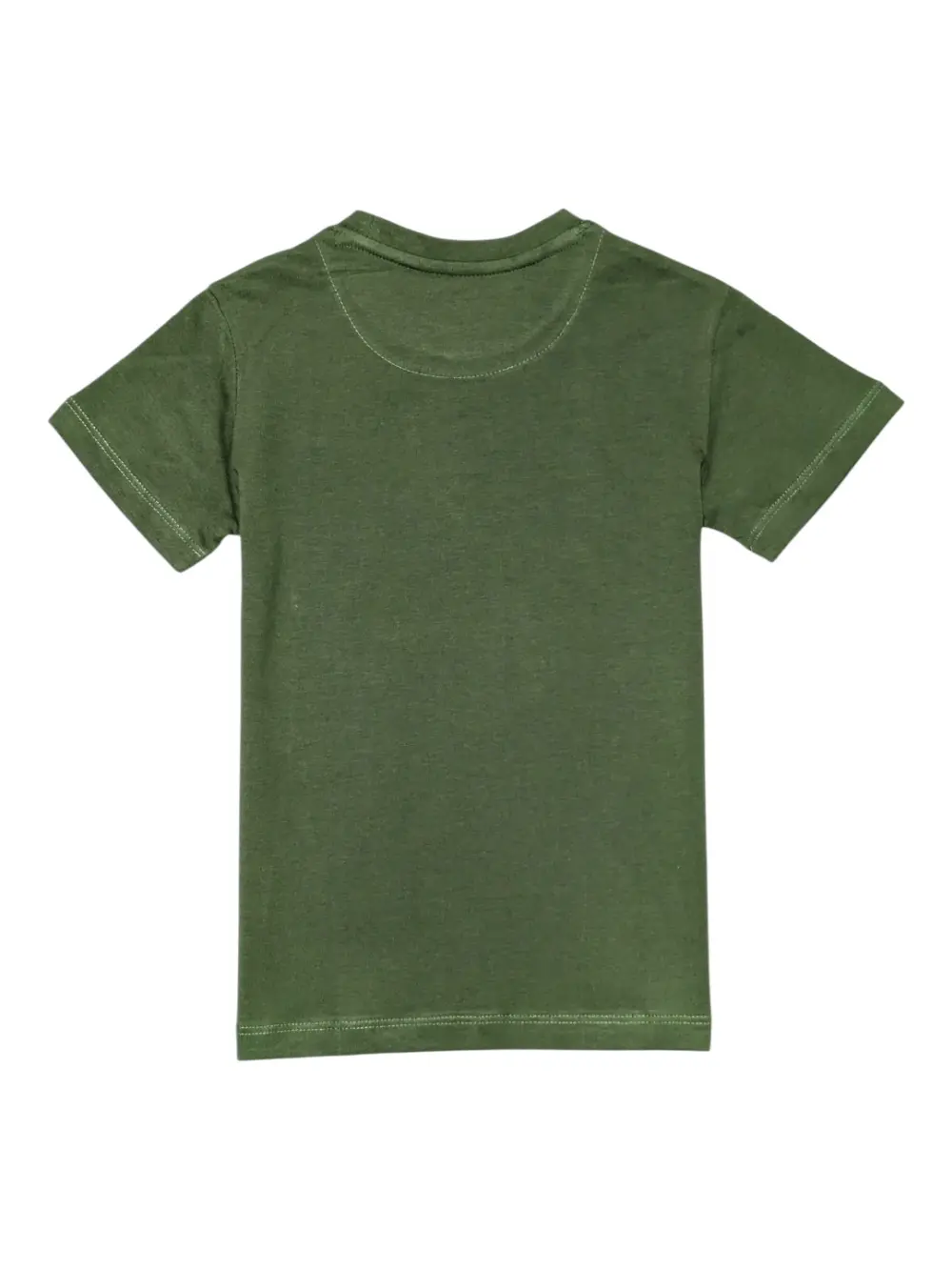 Gini And Jony Boys Olive Graphic Print Cotton T-Shirt Half Sleeves