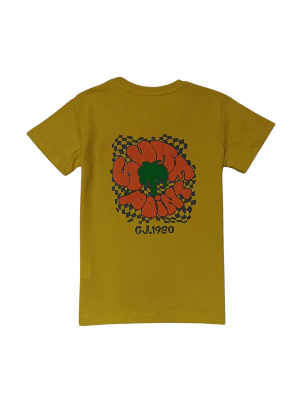 Gini And Jony Boys Yellow Graphic Print Cotton T-Shirt Half Sleeves