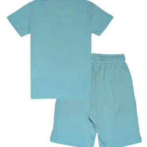 Gini And Jony Boys Blue Graphic Print Cotton Co-Ordinate Half Sleeves