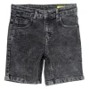 Gini And Jony Boys Black Washed Denim Bermuda Fixed Waist