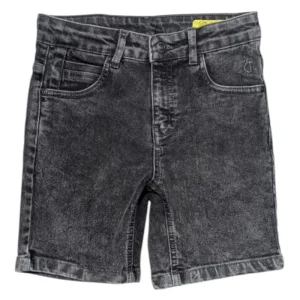 Gini And Jony Boys Black Washed Denim Bermuda Fixed Waist