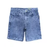 Gini And Jony Boys Blue Washed Denim Bermuda Fixed Waist