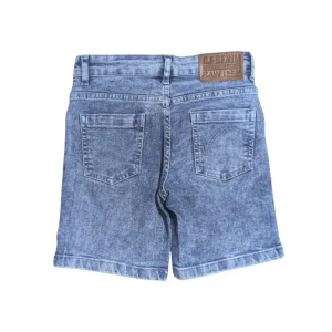 Gini And Jony Boys Blue Washed Denim Bermuda Fixed Waist
