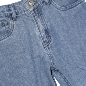 Gini And Jony Boys Blue Washed Denim Bermuda Fixed Waist