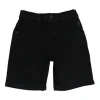 Gini And Jony Boys Black Solid Denim Bermuda Fixed Waist