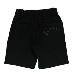 Gini And Jony Boys Black Solid Denim Bermuda Fixed Waist
