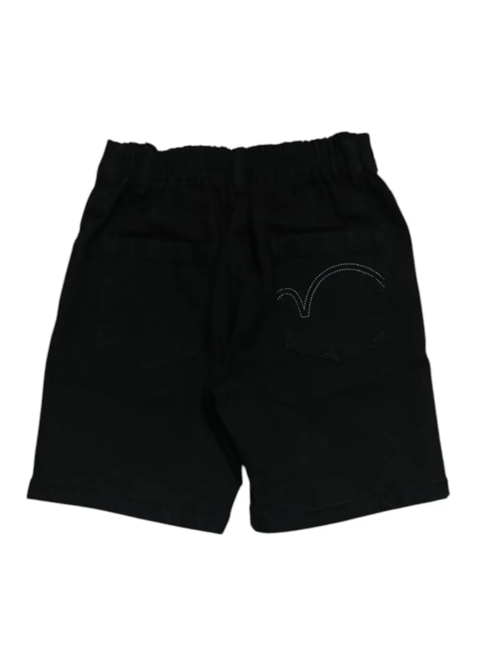 Gini And Jony Boys Black Solid Denim Bermuda Fixed Waist