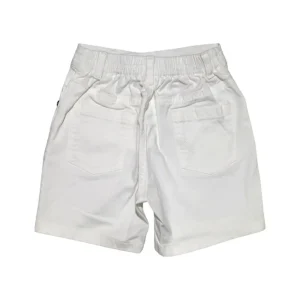 Gini And Jony Boys White Solid Cotton Bermuda Fixed Waist