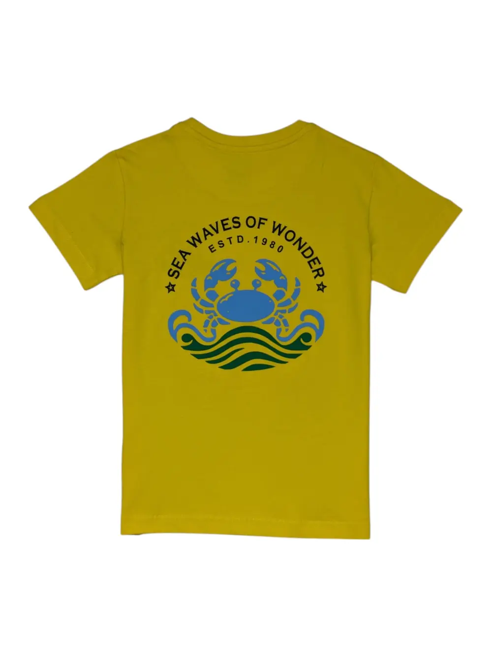 Gini And Jony Boys Yellow Graphic Print Cotton T-Shirt Half Sleeves