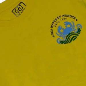 Gini And Jony Boys Yellow Graphic Print Cotton T-Shirt Half Sleeves
