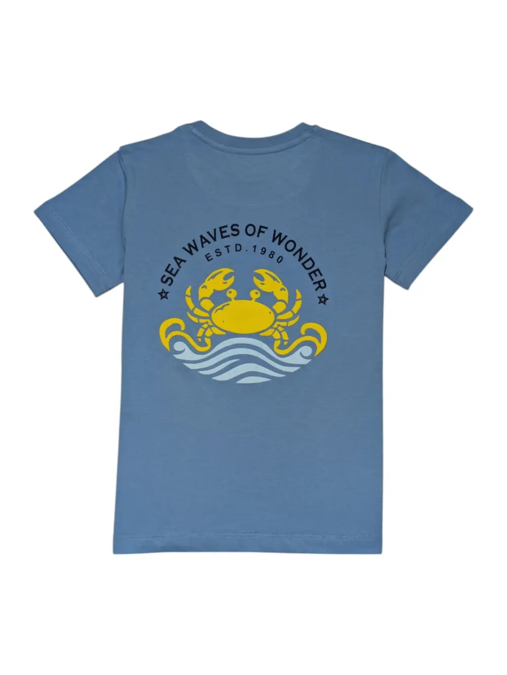 Gini And Jony Boys Blue Graphic Print Cotton T-Shirt Half Sleeves