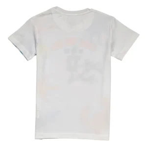 Gini And Jony Boys White Abstract Print Cotton T-Shirt Half Sleeves