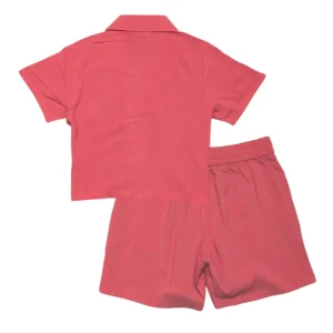 Gini And Jony Girls Peach Embroidery Cotton Cordinate Half Sleeves 9-10 Years