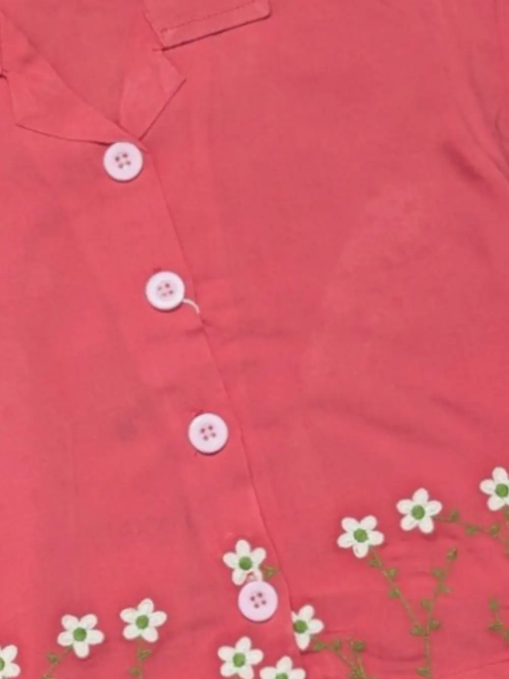 Gini And Jony Girls Peach Embroidery Cotton Cordinate Half Sleeves 9-10 Years