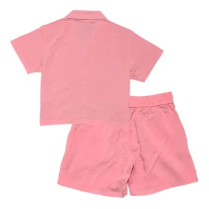 Gini And Jony Girls Pink Embroidery Cotton Cordinate Half Sleeves 9-10 Years