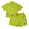Gini And Jony Girls Green Embroidery Cotton Cordinate Half Sleeves 9-10 Years