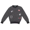 Palm Tree Boys Black Stripes Acrylic Sweater Full Sleeves 9-10 Years